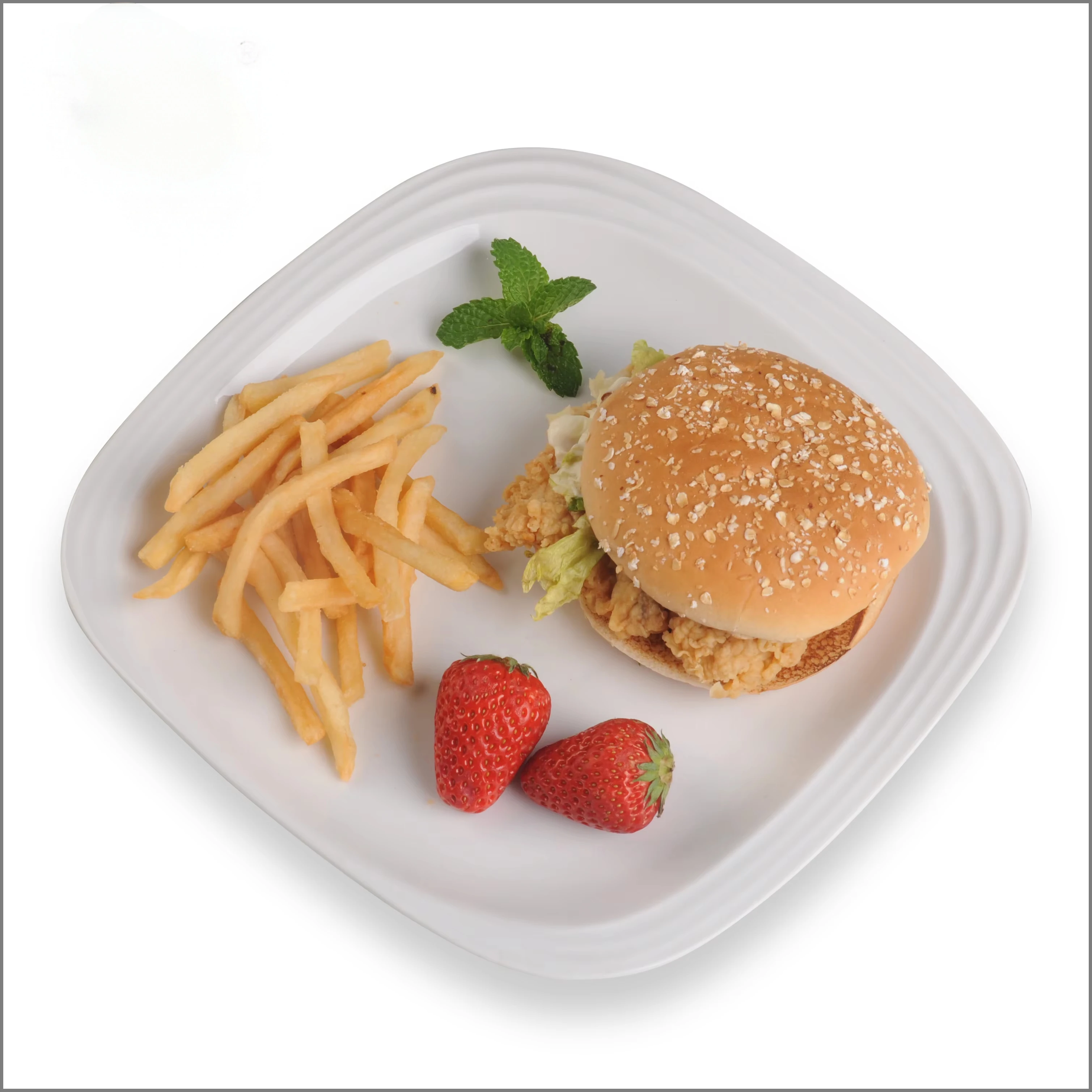 Wholesale ceramic Rounded Square Dinner Plate for Horeca bulk buyers
