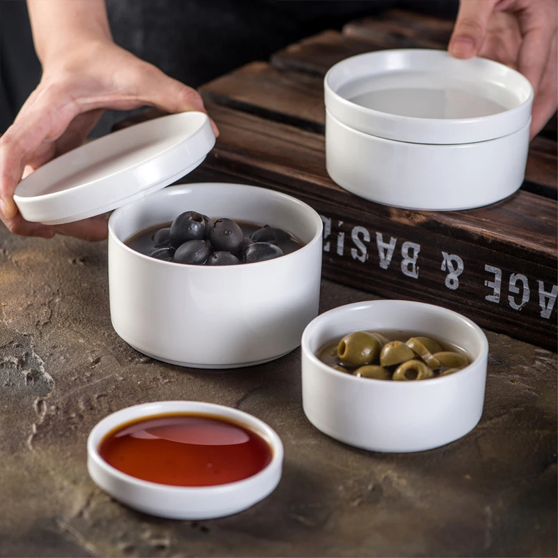Wholesale ceramic White Straight Sided Ceramic Ramekin Bowl for Horeca bulk buyers